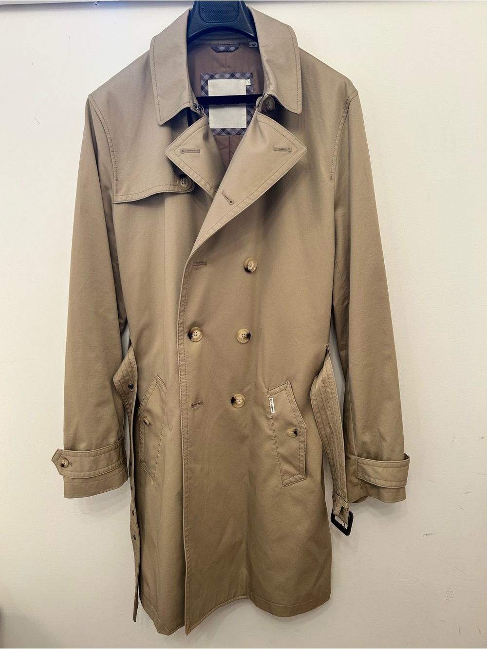 Ben Sherman Tan Double-Breasted Trench Coat - Picture 8 of 12